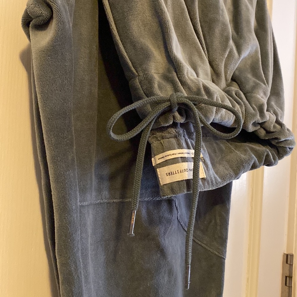 Urban Outfitters gray velvet drawstring pants size L